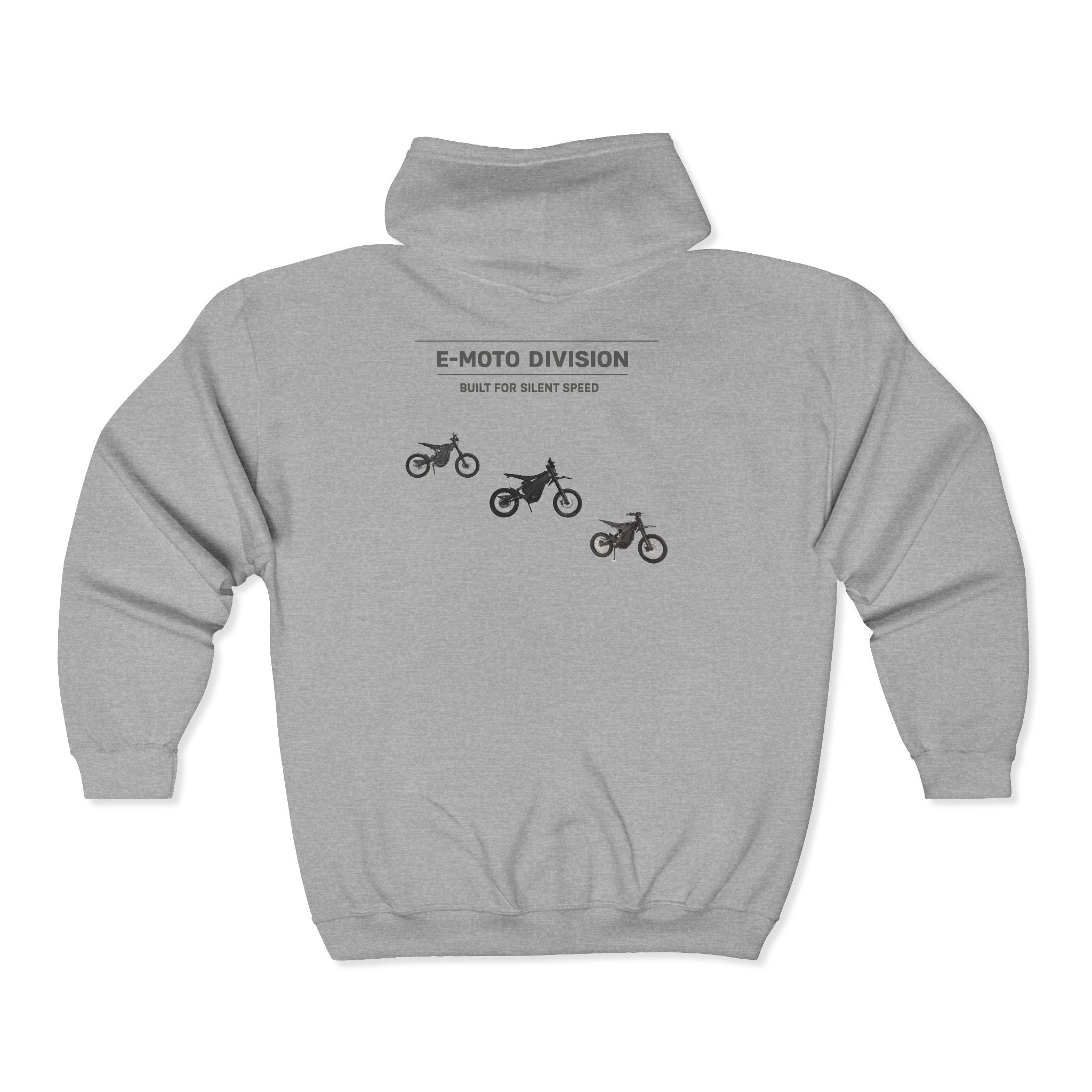 Electric Motorcycles Zip Hoodie — 'ELECTRIC.' Logo & Vintage Ride Graphic