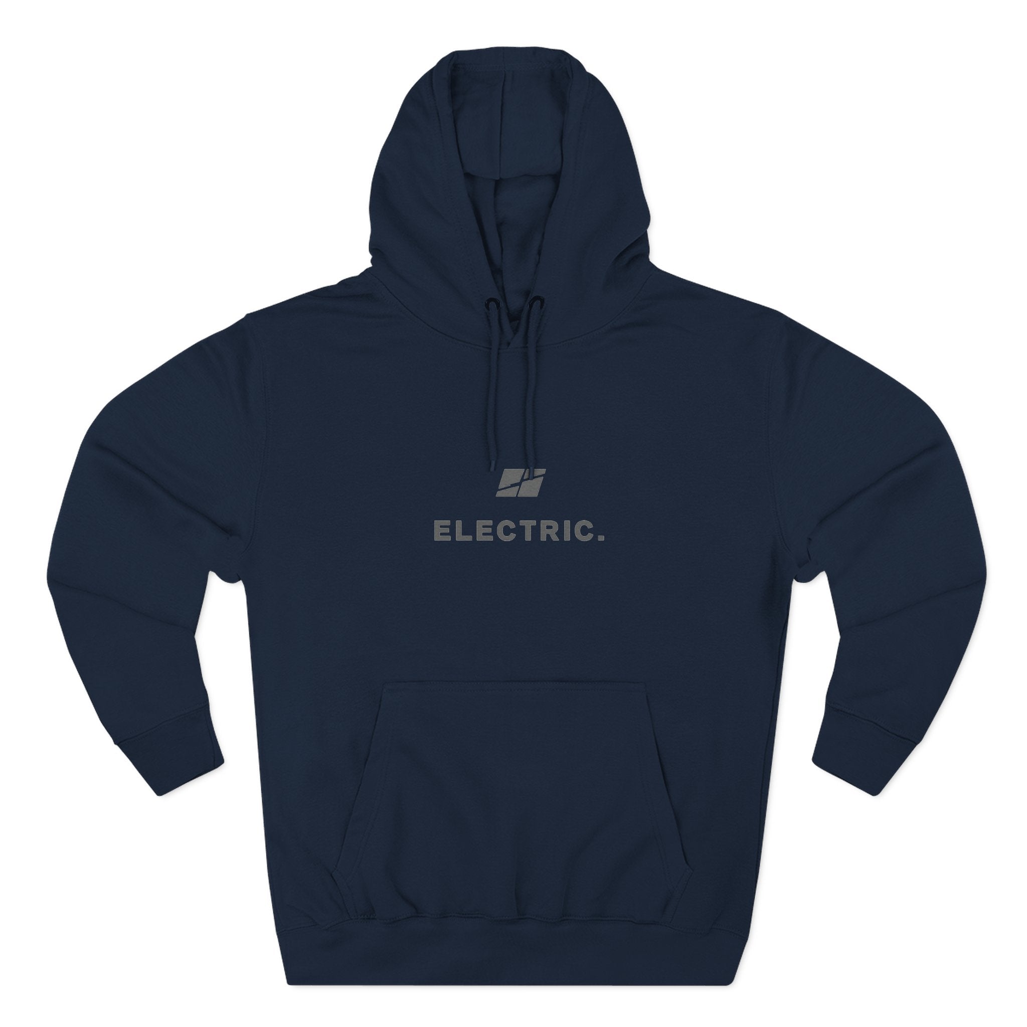 Electric Hoodie — Minimal E‑Moto Division Fleece Hoodie (No Bikes)