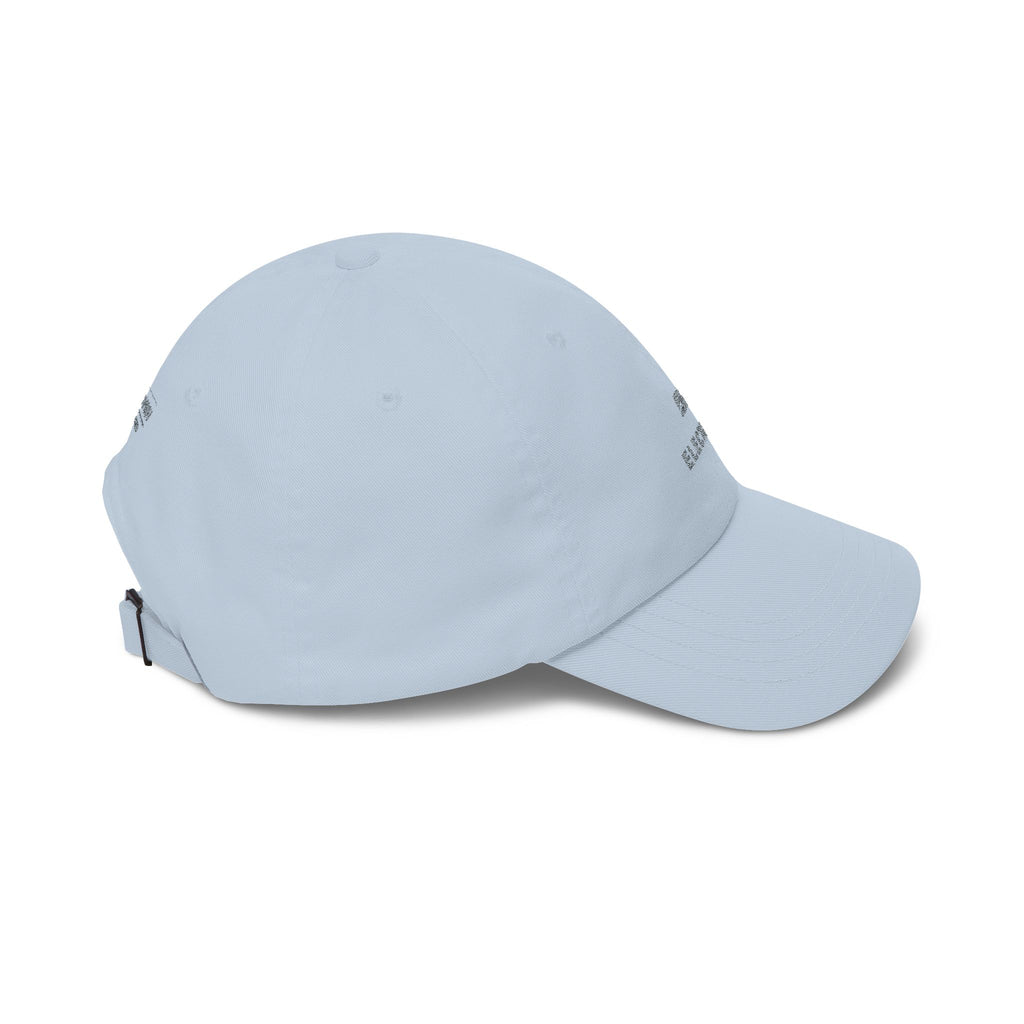 Electric. Embroidered Dad Cap — Minimalist White Baseball Hat