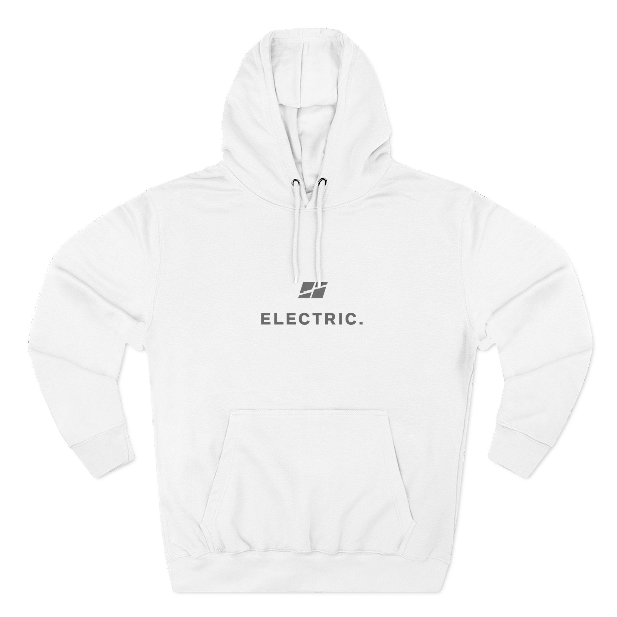Electric Hoodie — Minimal E‑Moto Division Fleece Hoodie (No Bikes)