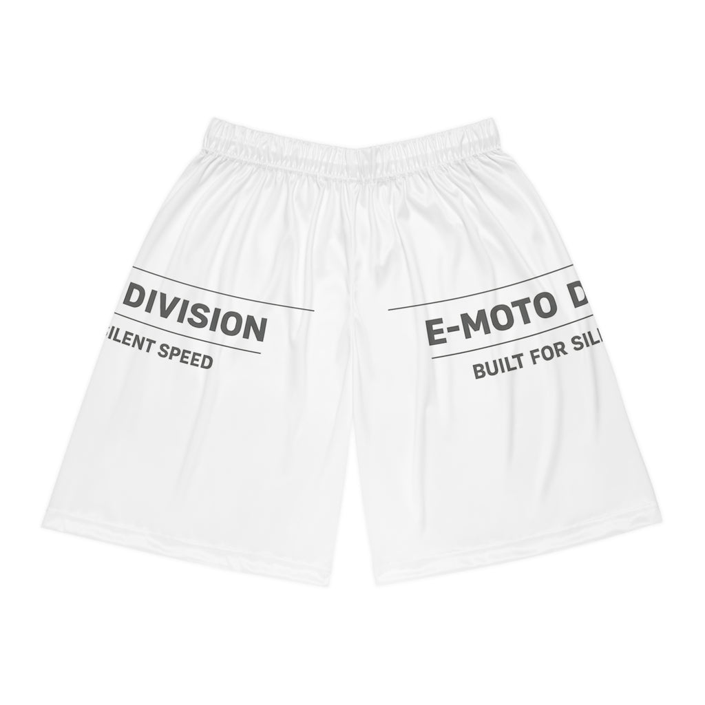 E-Moto Division Basketball Shorts — Built for Silent Speed AOP