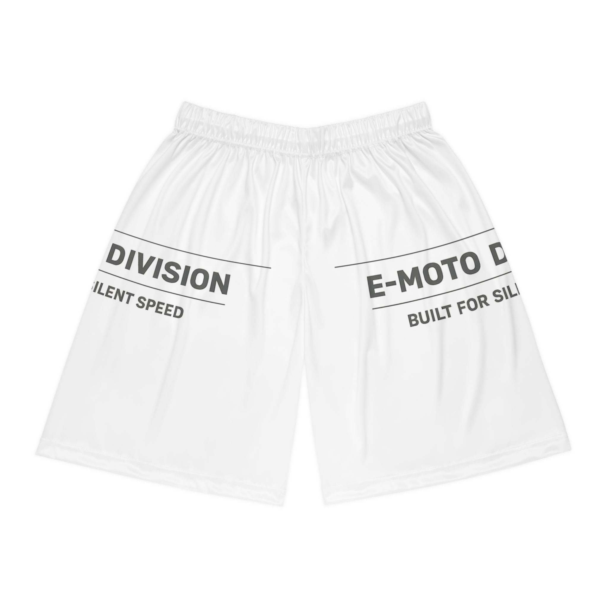 E-Moto Division Basketball Shorts — Built for Silent Speed AOP
