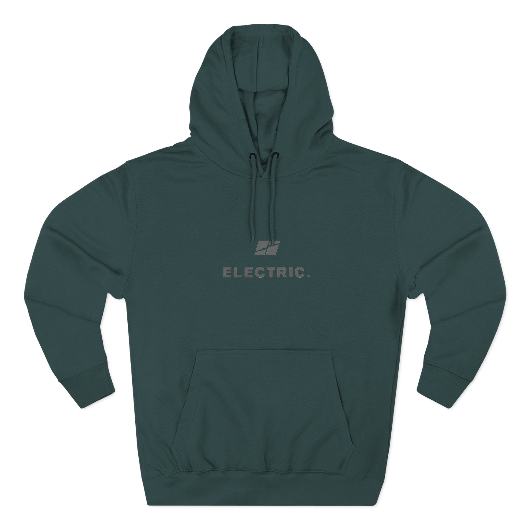 Electric Hoodie — Minimal E‑Moto Division Fleece Hoodie (No Bikes)