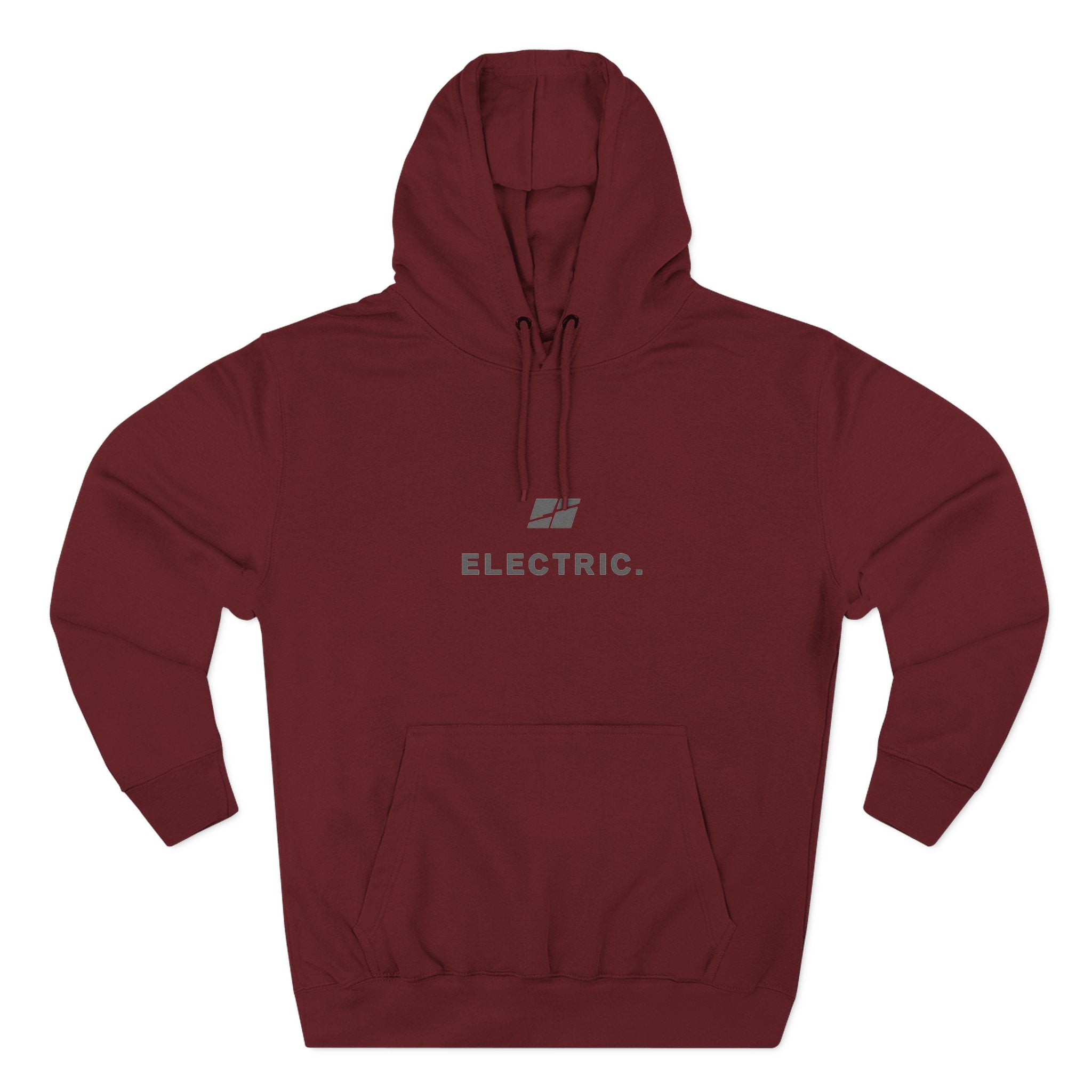 Electric Hoodie — Minimal E‑Moto Division Fleece Hoodie (No Bikes)