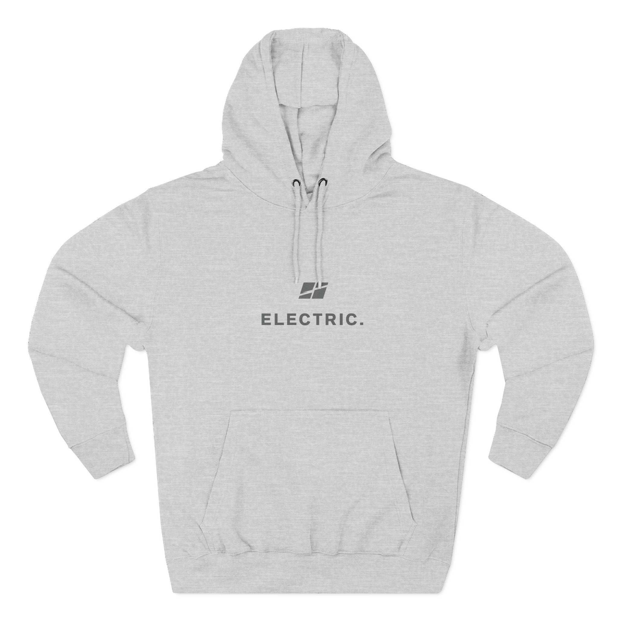 Electric Hoodie — Minimal E‑Moto Division Fleece Hoodie (No Bikes)
